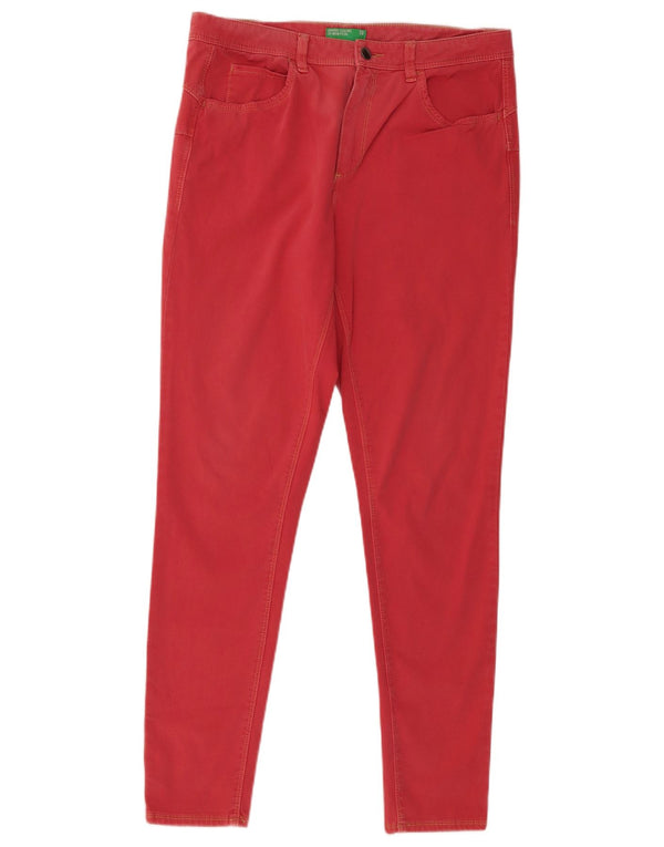 Женские повседневные узкие брюки Benetton W33 L30 розовые
