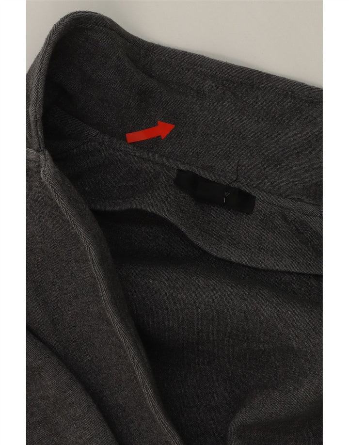 J. CREW Womens Oversized 1 Button Blazer Jacket UK 6 XS Grey Cotton Vintage J. Crew and Second-Hand J. Crew from Messina Hembry 