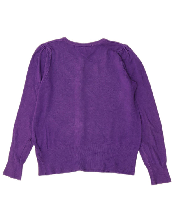 Marks & Spencer Womens Cardigan Sweater UK 10 Small Purple Viscose