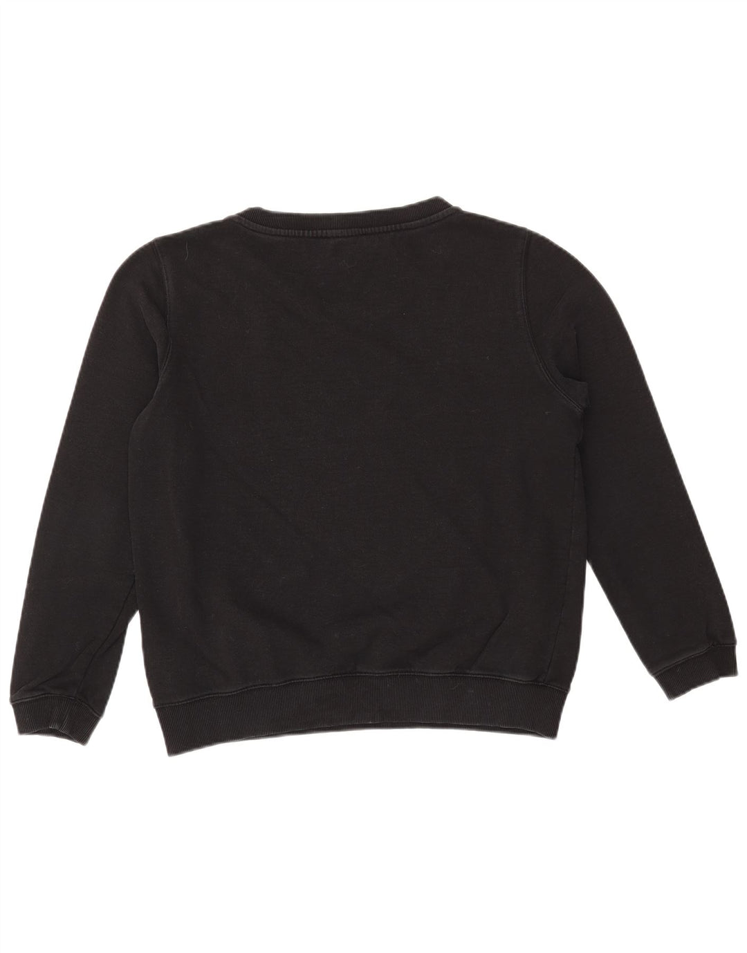 DIESEL Womens Graphic Sweatshirt Jumper UK 14 Medium Black Cotton