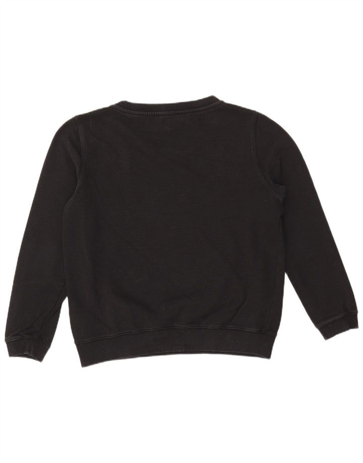 DIESEL Womens Graphic Sweatshirt Jumper UK 14 Medium Black Cotton