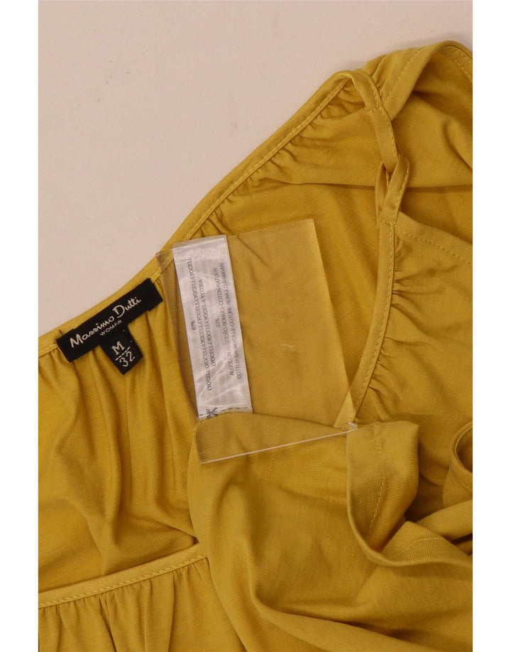 Massimo Dutti Damen Cami Top UK 14 Mittelgelbes Lyocell