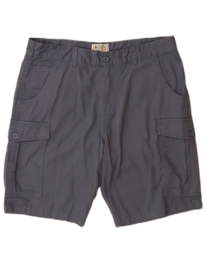 Mountain Warehouse Mens Cargo Shorts W34 Large Navy Blue Cotton