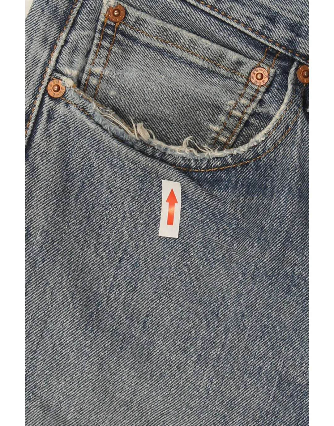 Levi's Mens 501 Distressed Straight Jeans W34 L32 Blue Cotton