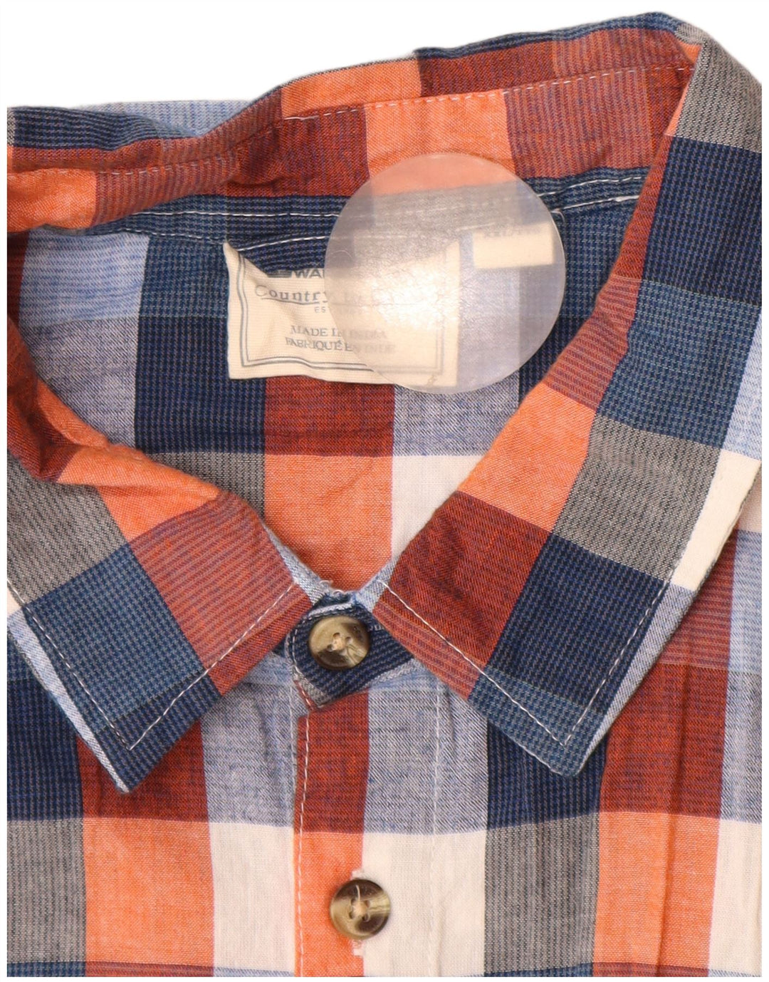 Mountain Warehouse Mens Short Sleeve Shirt 2XL Multicoloured Check Cotton