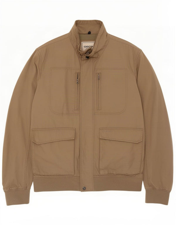 Geox Mens Respira Bomber Jacket UK 42 XL καφέ πολυεστέρας