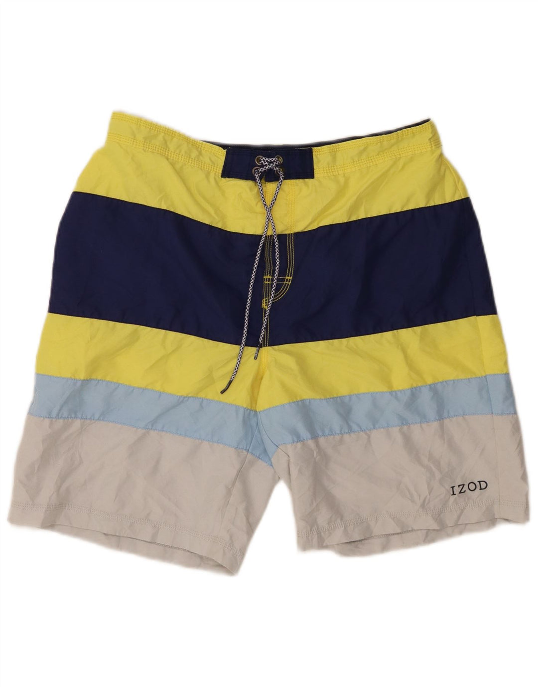 IZOD Mens Swimming Shorts Large  Multicoloured Colourblock Polyester