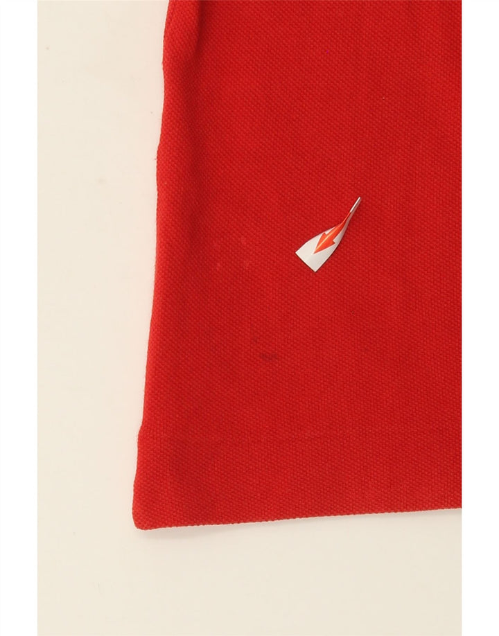 Lacoste Mens Polo Shirt Size 4 Medium Red Cotton