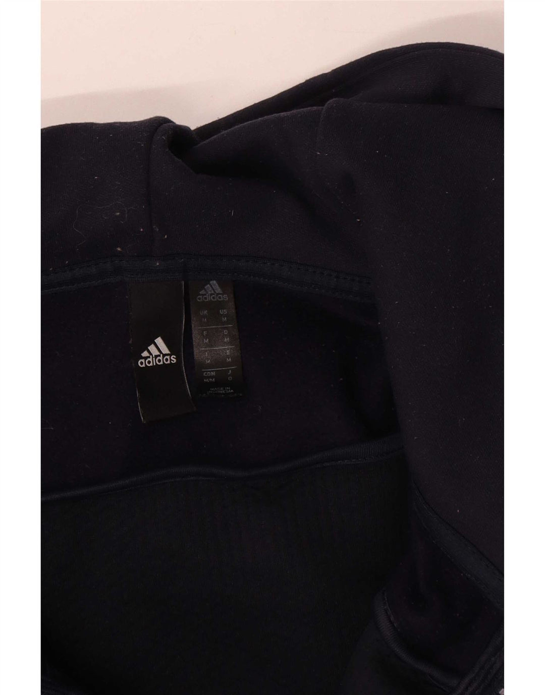 Adidas Hættetrøje med lynlås til mænd Medium Marineblå Colourblock Polyester