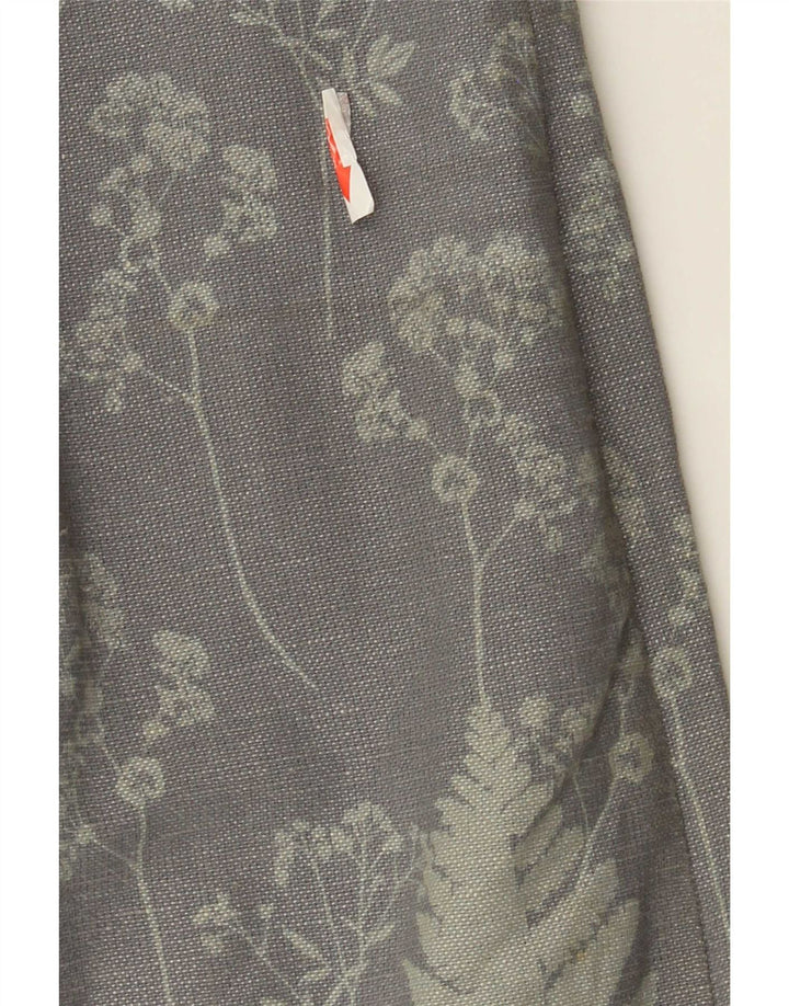 White Stuff Womens Midi Skirt UK 12 Medium W32 Grey Floral Linen