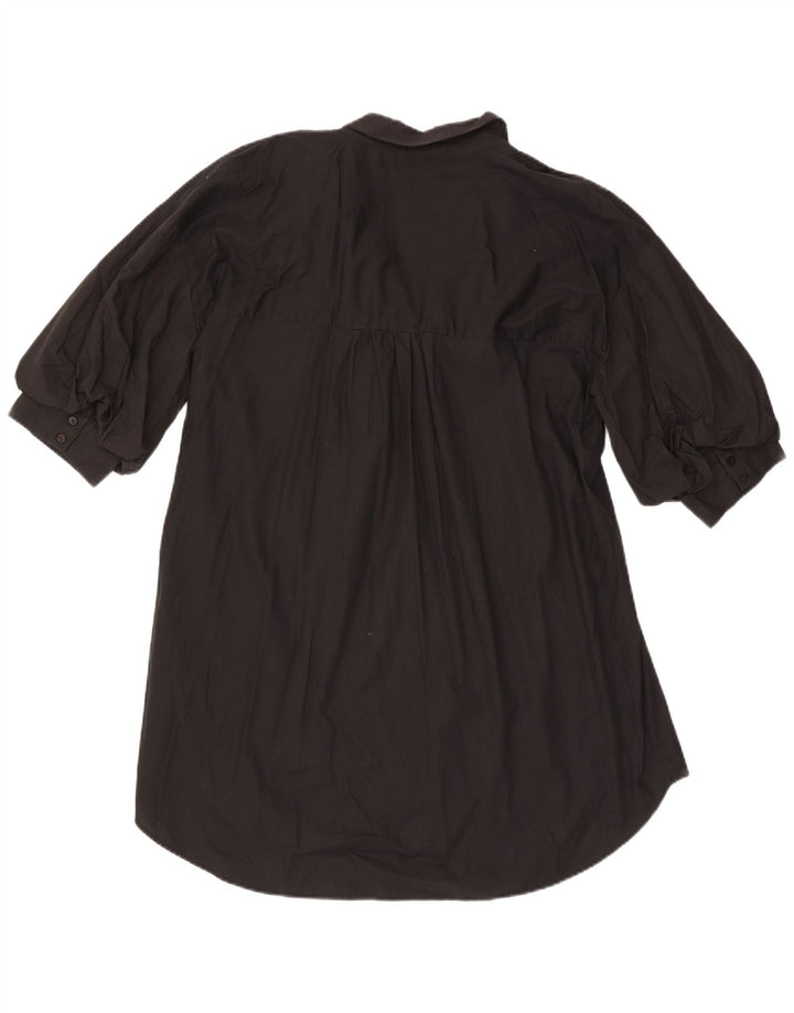 Zara Womens Shirt Dress UK 14 Medium Black