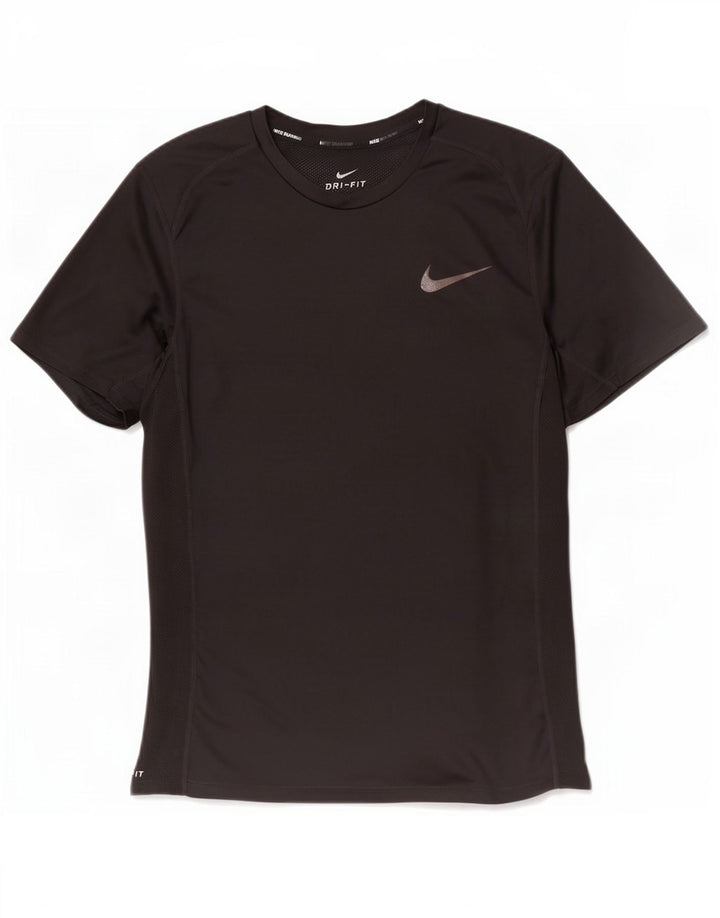 Męski T-shirt Nike Dri Fit, mały, czarny poliester