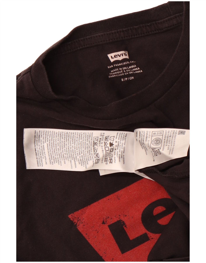 LEVI'S Mens Graphic T-Shirt Top Small Black Cotton