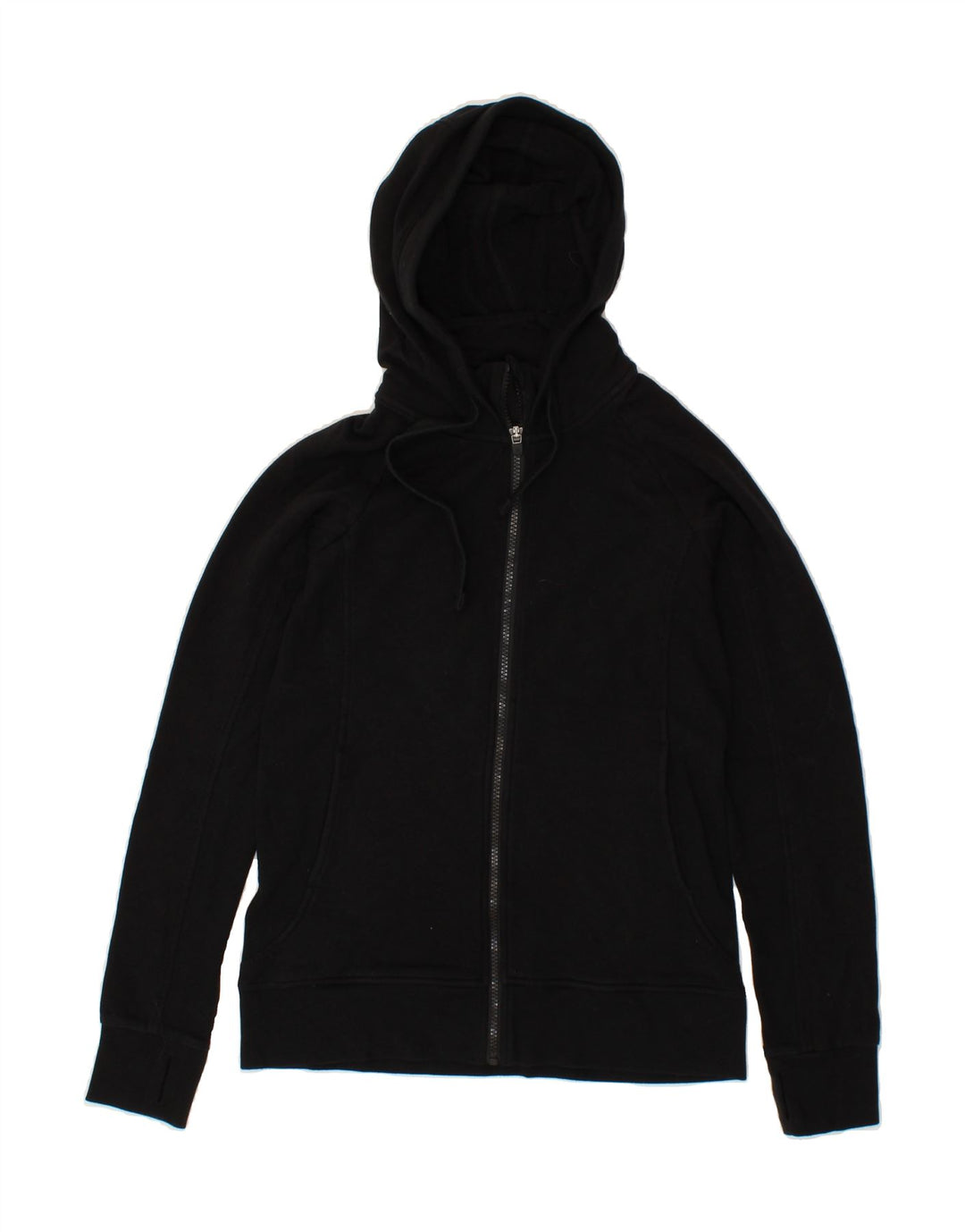 EDDIE BAUER Womens Zip Hoodie Sweater UK 6 XS Black Cotton Vintage Eddie Bauer and Second-Hand Eddie Bauer from Messina Hembry 