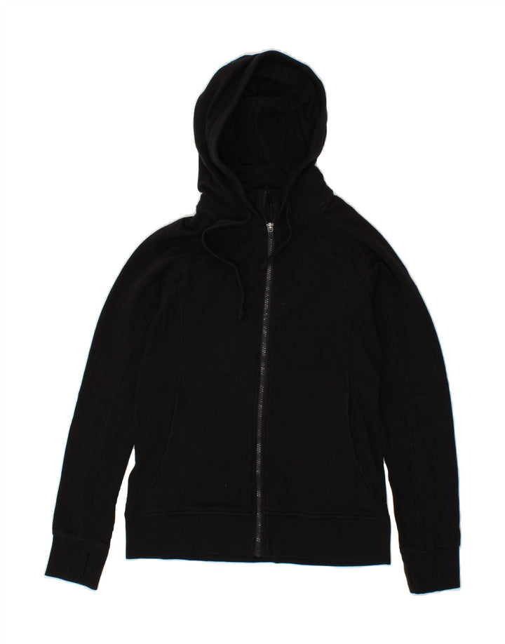EDDIE BAUER Womens Zip Hoodie Sweater UK 6 XS Black Cotton Vintage Eddie Bauer and Second-Hand Eddie Bauer from Messina Hembry 
