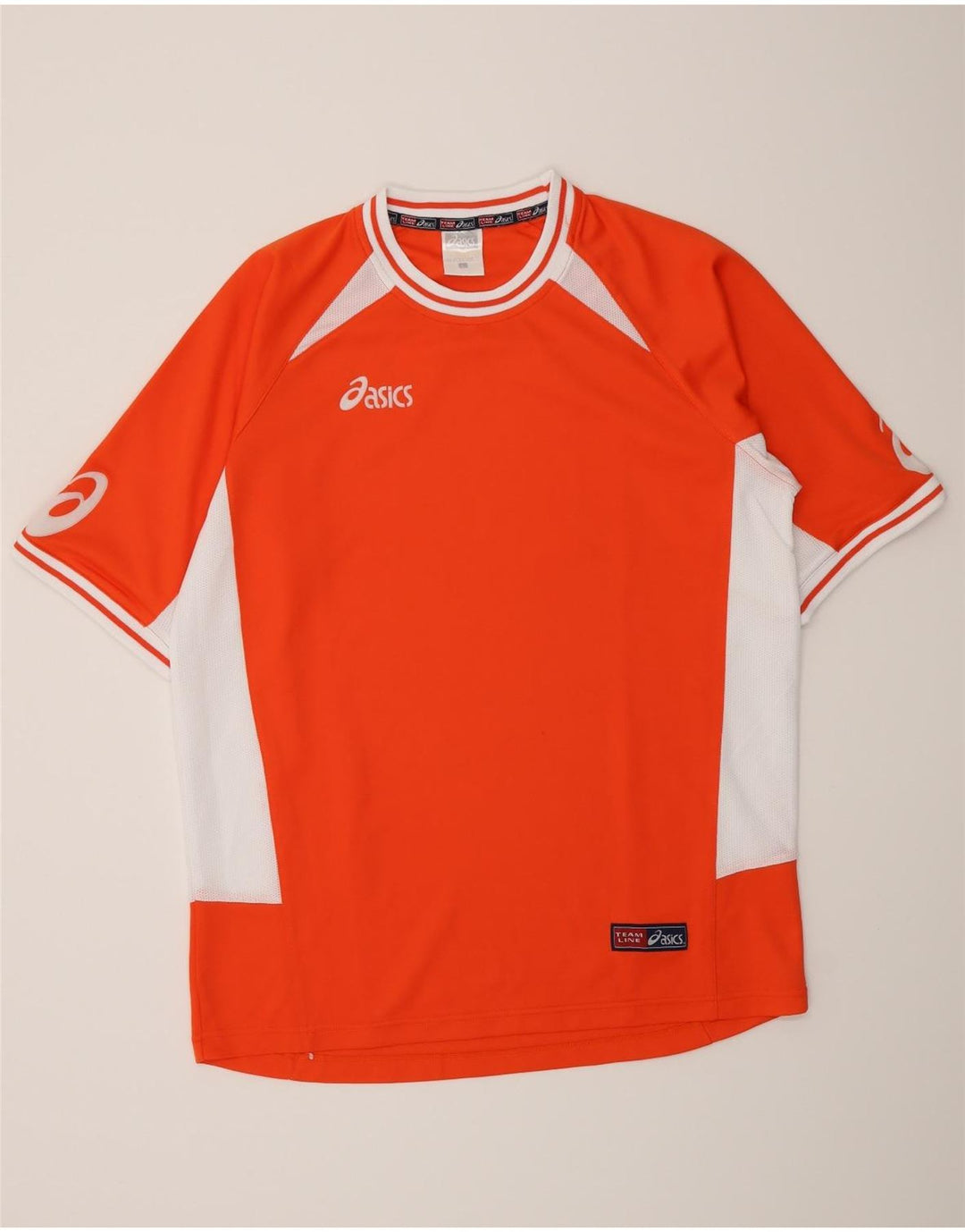 Tricou grafic Asics pentru bărbați Top mare portocaliu din poliester color bloc