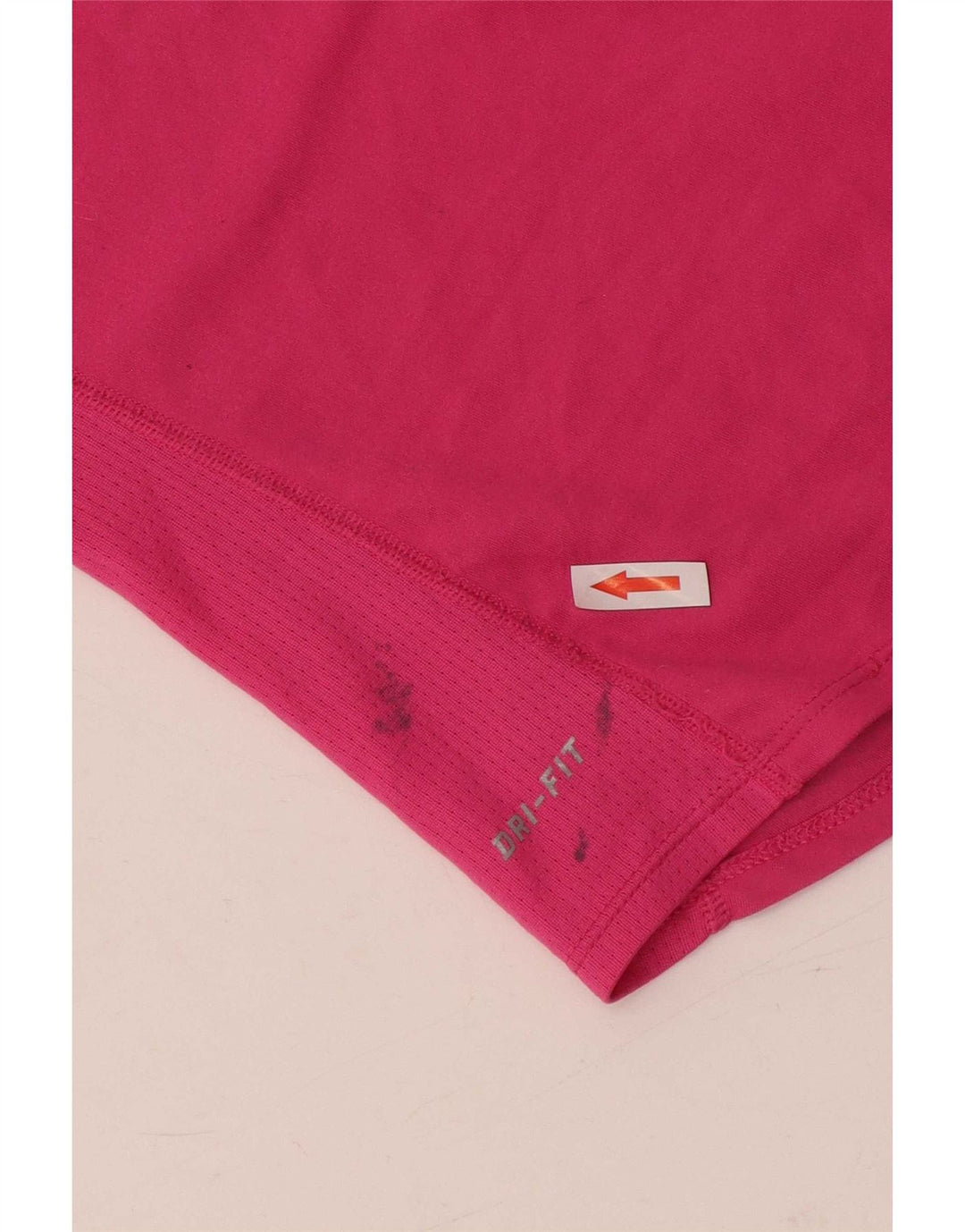 Nike Womens Dri Fit T-Shirt Top UK 14 Rose Moyen Polyester
