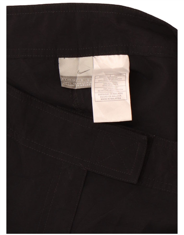 NIKE Damen-Freizeitshorts US 12/14 Large W34 Schwarzer Colourblock-Polyester