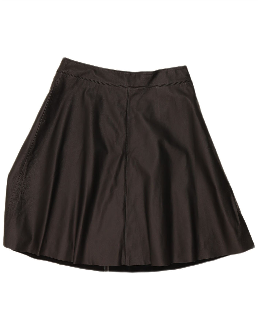 Definitionen Damen Lederrock UK 14 Large W34 Schwarz