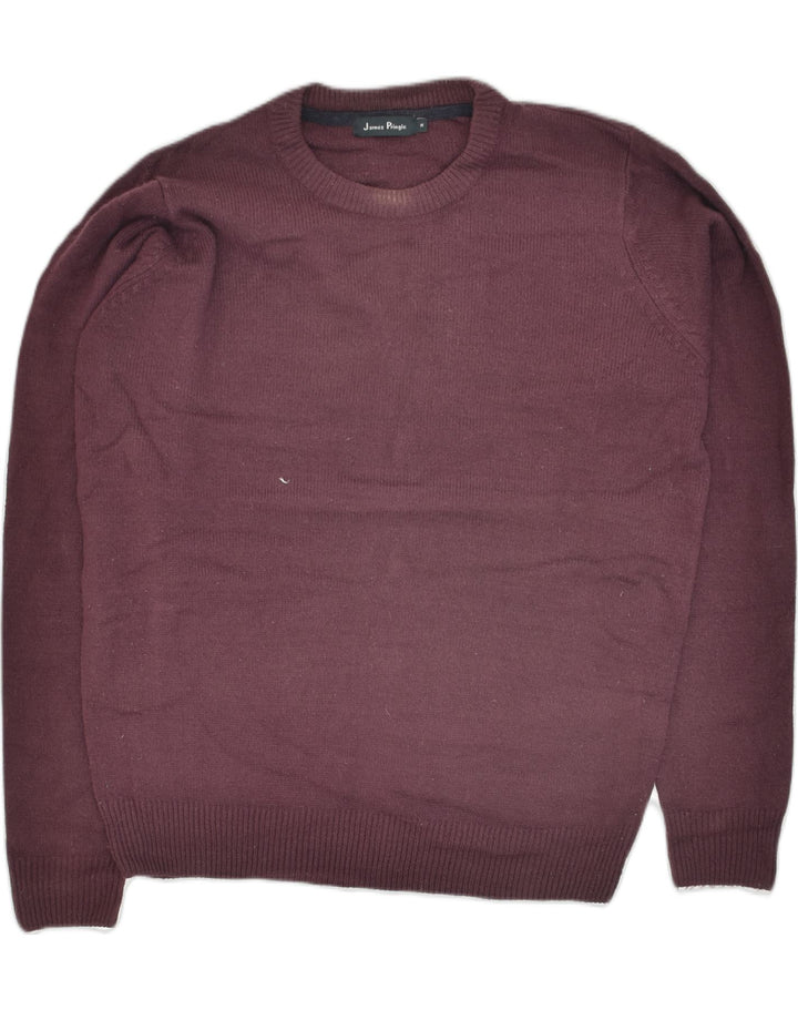 JAMES PRINGLE Mens Sweatshirt Jumper Medium Burgundy Acrylic | Vintage James Pringle | Thrift | Second-Hand James Pringle | Used Clothing | Messina Hembry 