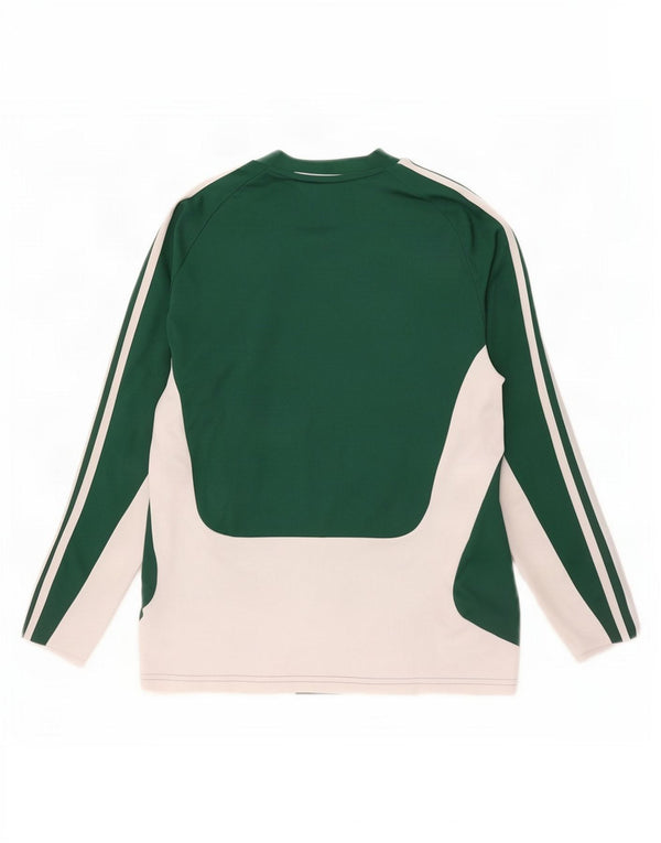 Adidas Herre Climalite Top Langærmet Lille Grøn Colourblock Polyester