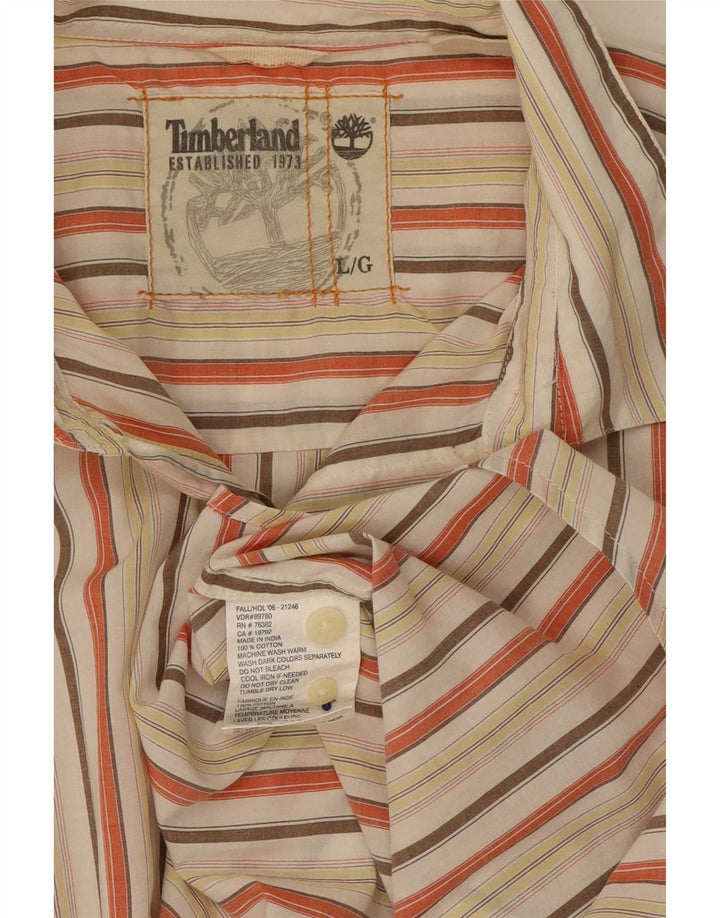 Timberland Chemise Homme Large Coton Rayé Multicolore