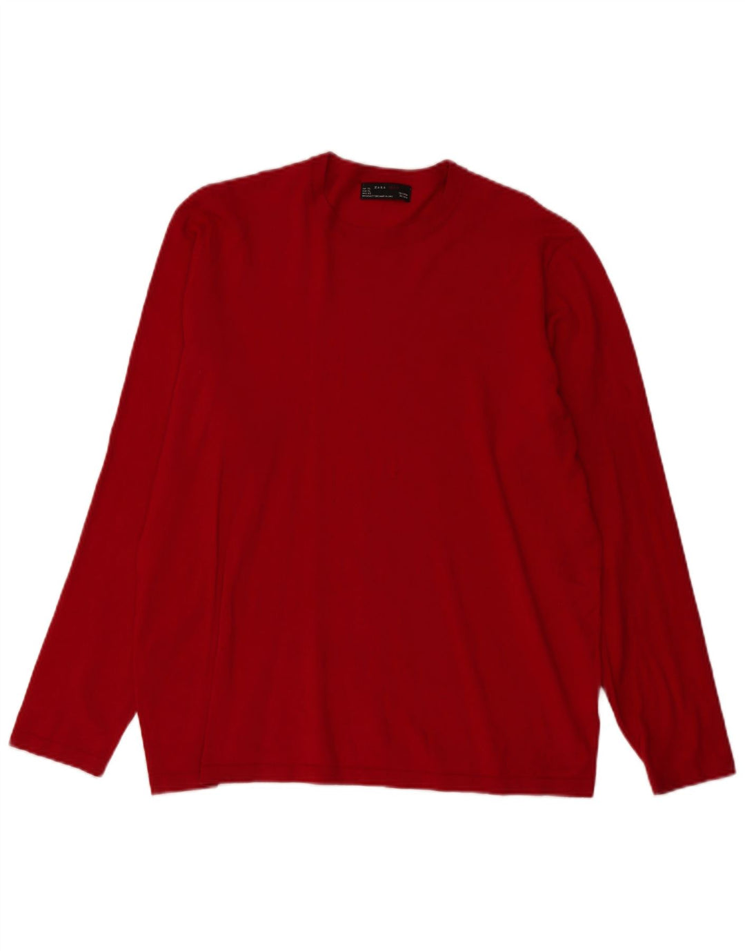 ZARA Mens Top Long Sleeve XL Red