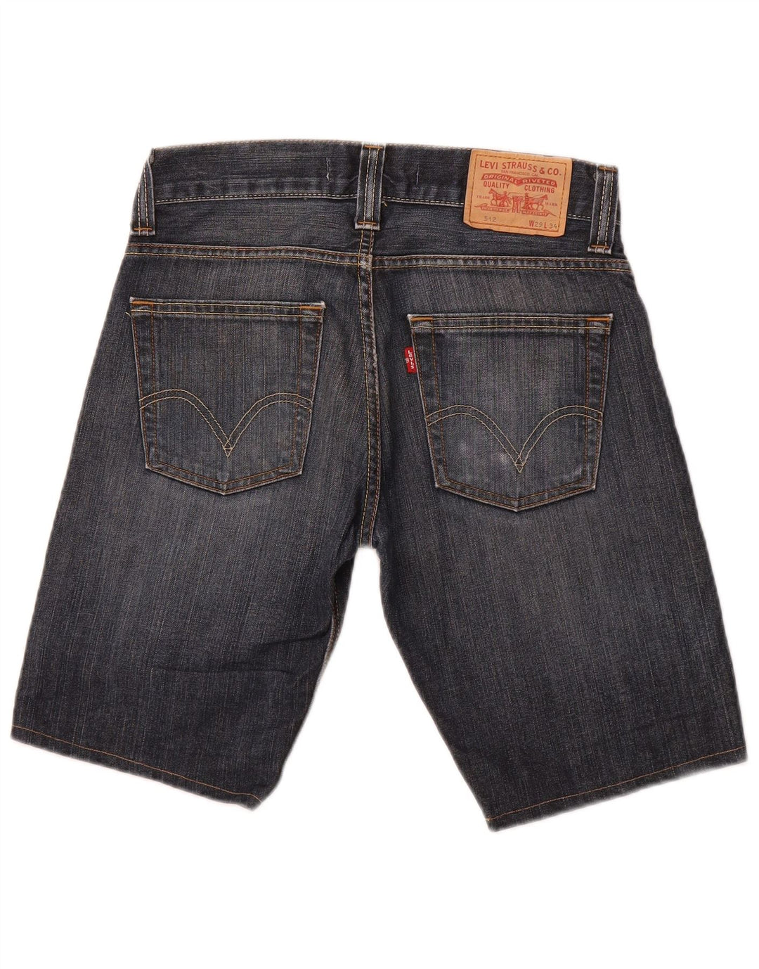 LEVI'S Pantaloncini di jeans slim 512 da uomo W29 piccoli in cotone blu