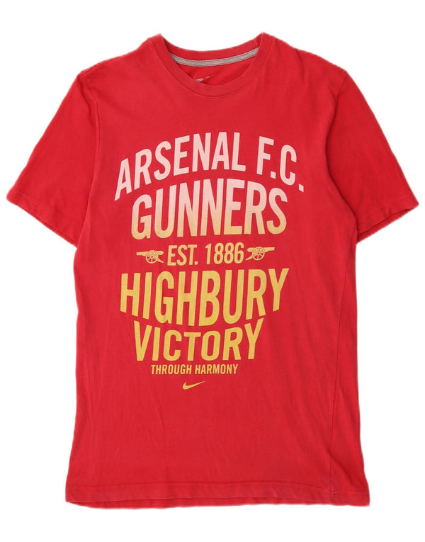 Nike Mens Arsenal Standard Fit Graphic T-Shirt Top Medium Red Cotton