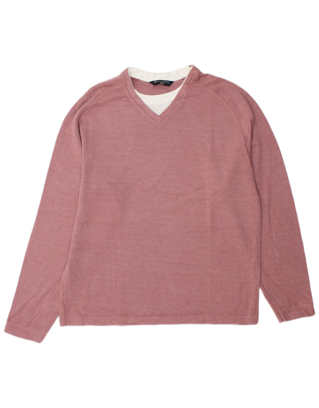 Marks & Spencer Herre Blue Harbor Top Langærmet Medium Bourgogne Bomuld