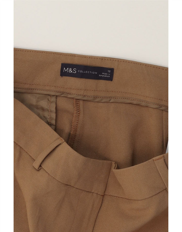 MARKS & SPENCER Womens Bootcut Chino Trousers US 12 Large W32 L30 Brown Vintage Marks & Spencer and Second-Hand Marks & Spencer from Messina Hembry 