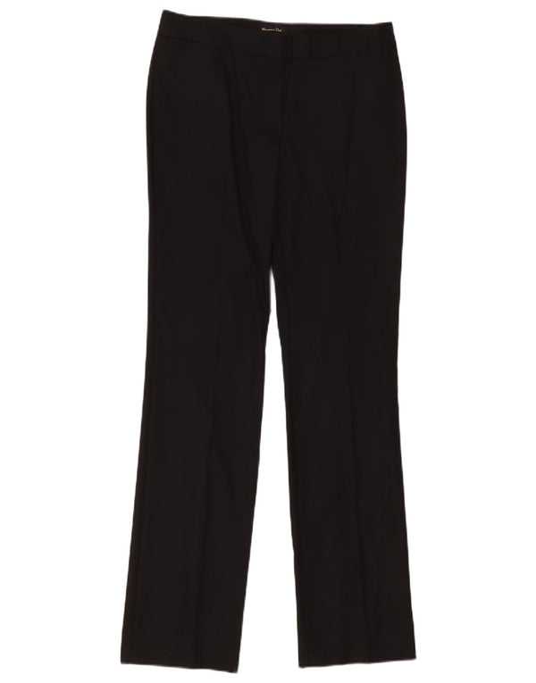 Massimo Dutti Pantalon décontracté bootcut pour femme EU 36 XS W26 L31 Noir Viscose