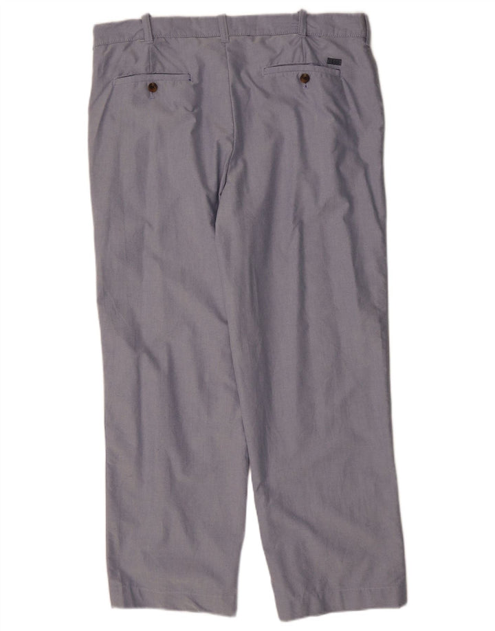 Calça chino reta masculina IZOD W36 L29 algodão azul