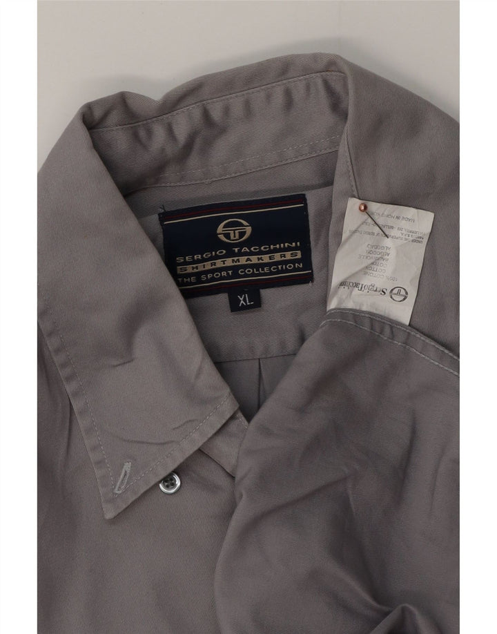SERGIO TACCHINI Mens Shirt XL Grey Cotton