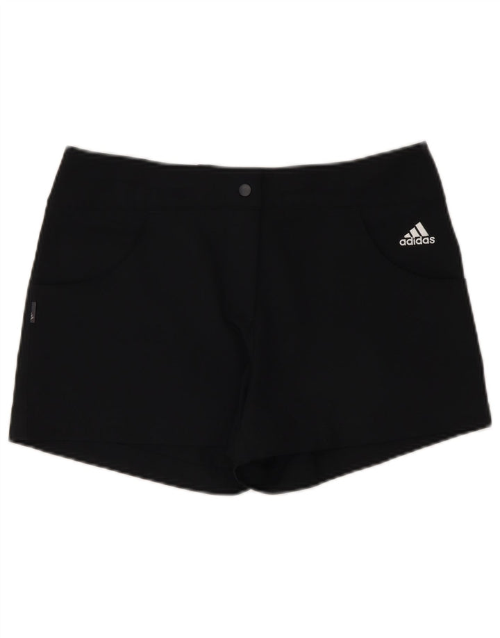 Pantaloncini Adidas Climalite da donna UK 10 Small W30 poliestere nero