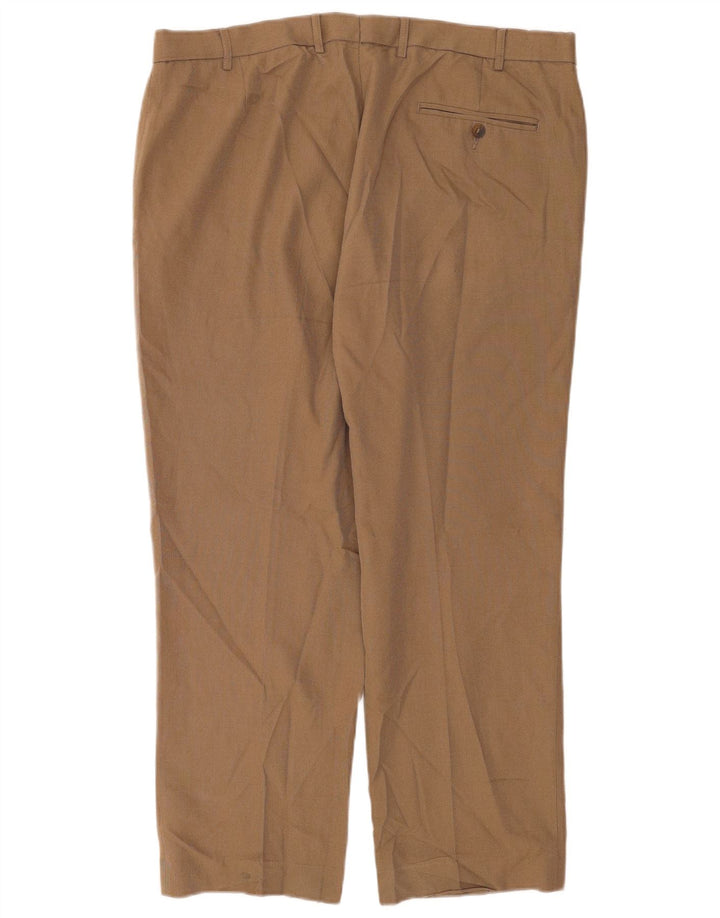 Pantaloni da abito vestibilità regolare Marks & Spencer da uomo W38 L29 Poliestere beige