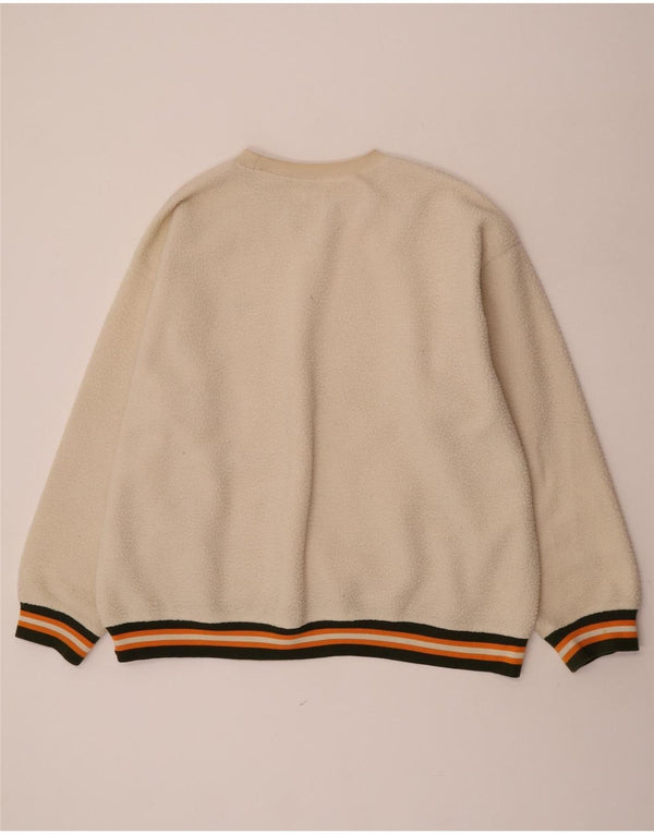 Levi's Herre Relaxed Fit Fleece Jumper 2XL Off White Stribet polyester