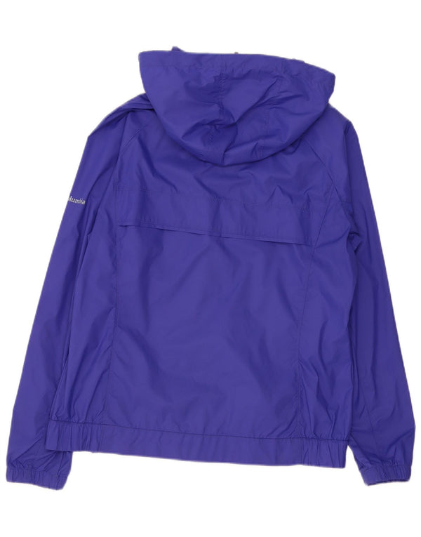 Giacca antipioggia con cappuccio Columbia da donna UK 16 grande nylon viola
