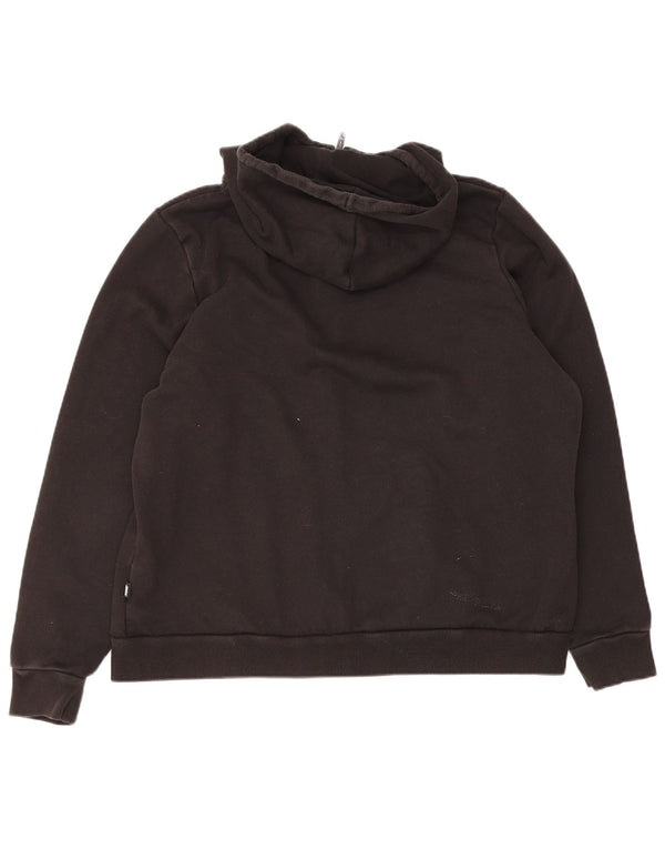Felpa con cappuccio e zip grafica da donna Puma UK 20 2XL cotone nero