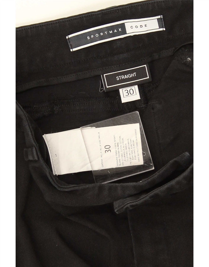 Sportmax Womens Straight Jeans W30 L32 Black Cotton