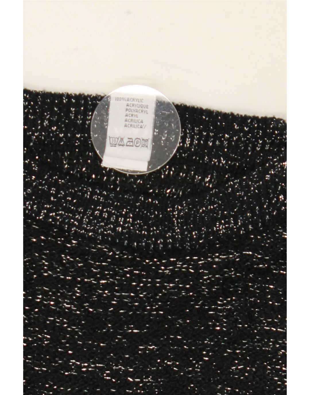 C & A Womens Boat Neck Jumper Sweater EU 40 Medium Black Flecked Acrylic
