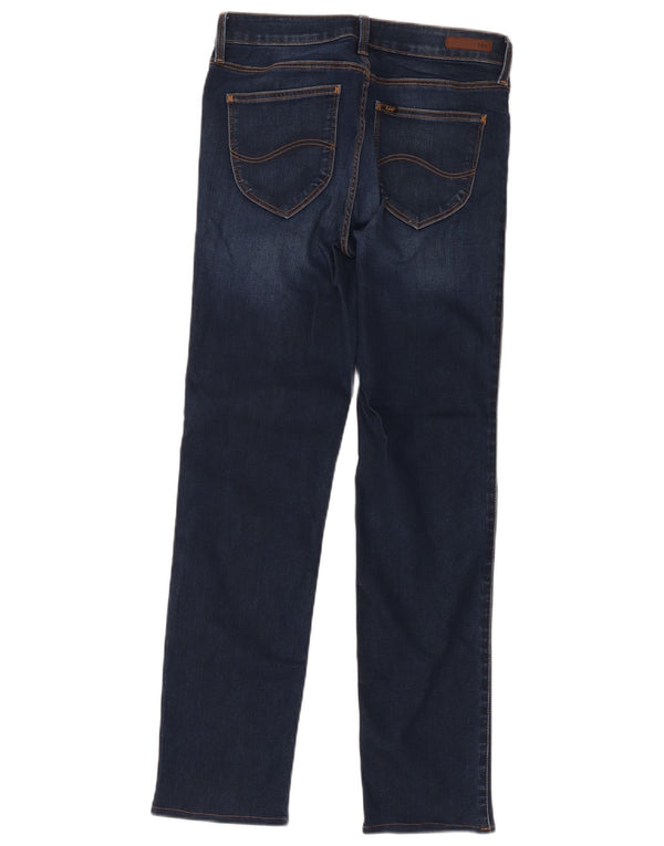 Lee Damen Marion Straight Jeans W31 L31 Blaue Baumwolle