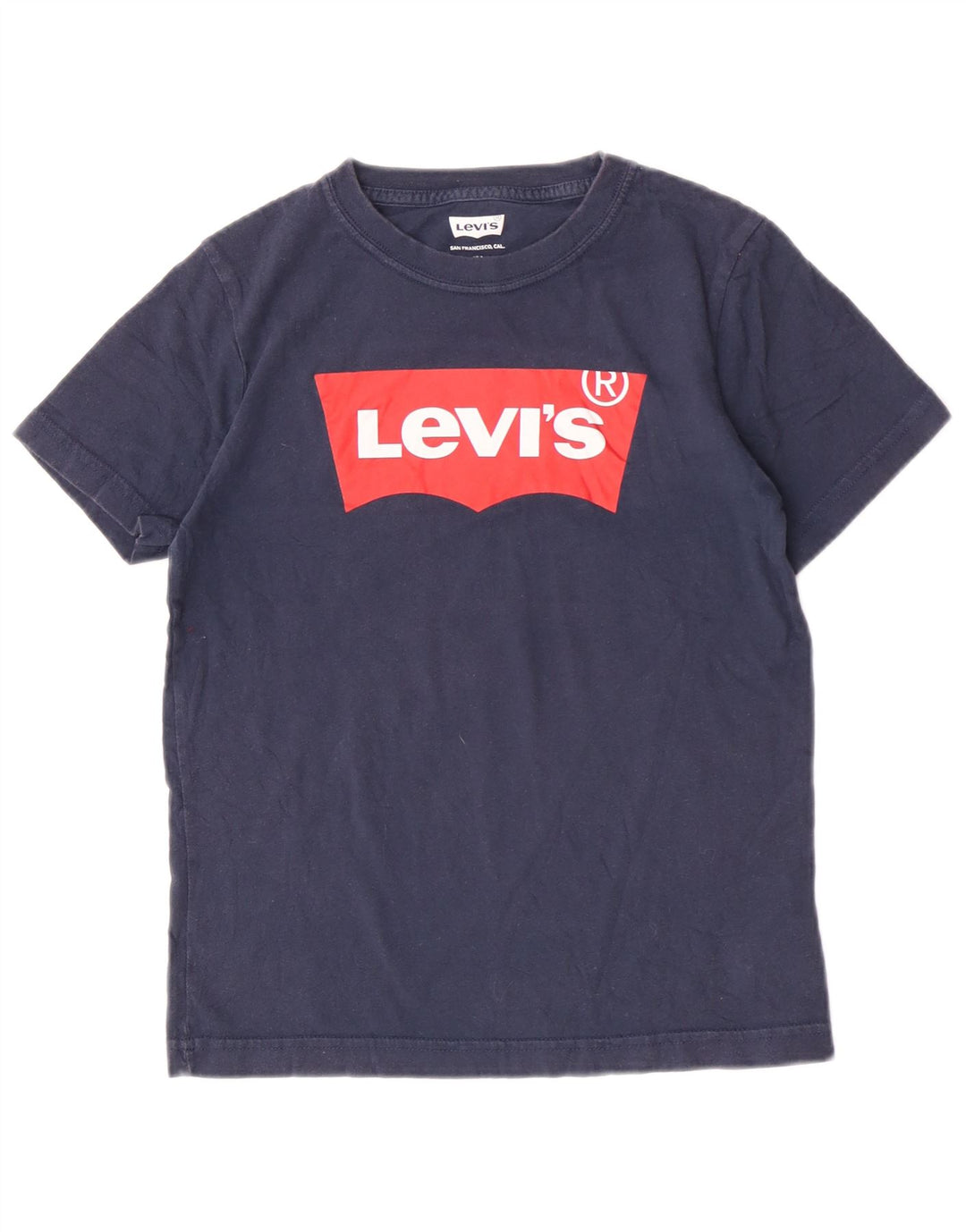 Levi's Boys Regular Graphic T-Shirt Top 9-10 Years Navy Blue Cotton
