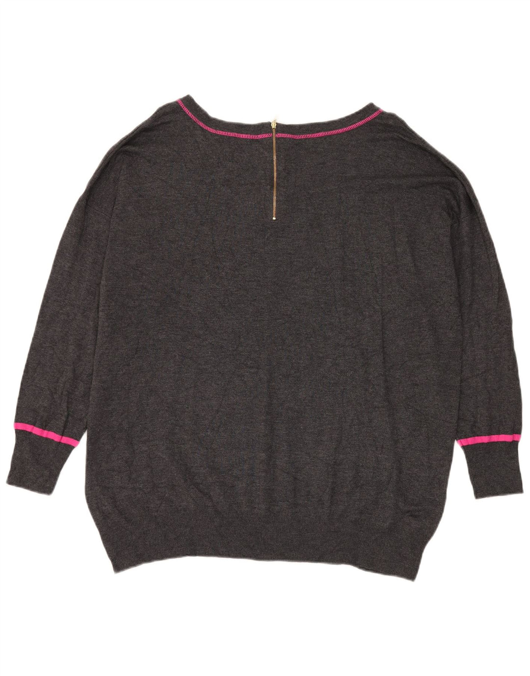 Marks & Spencer Womens Oversized Boat Neck Jumper Sweater UK 20 2XL Grey