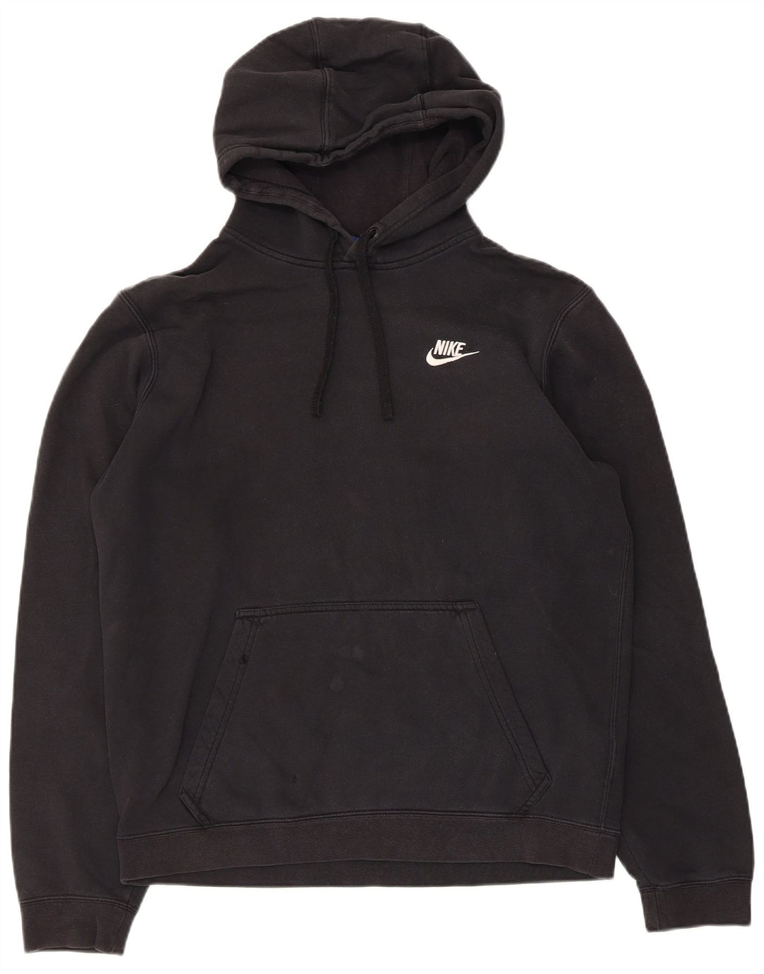 Nike Mens Hoodie Jumper Medium Black Cotton