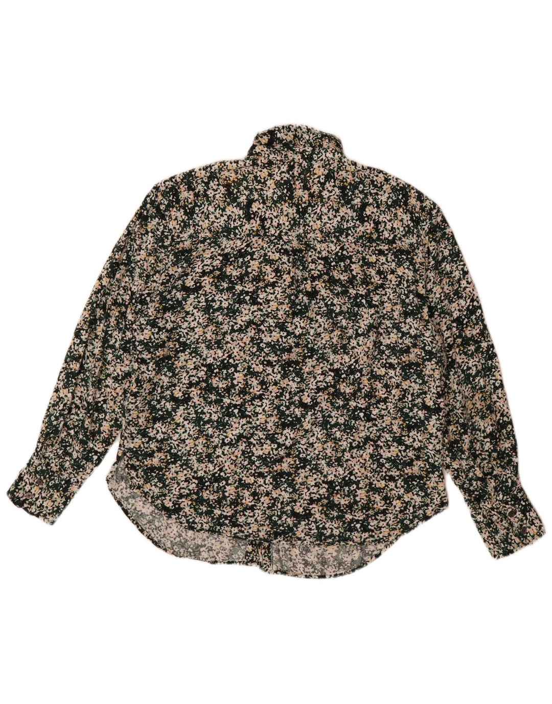 Marks & Spencer Womens Oversized Shirt Blouse UK 10 Small Green Floral