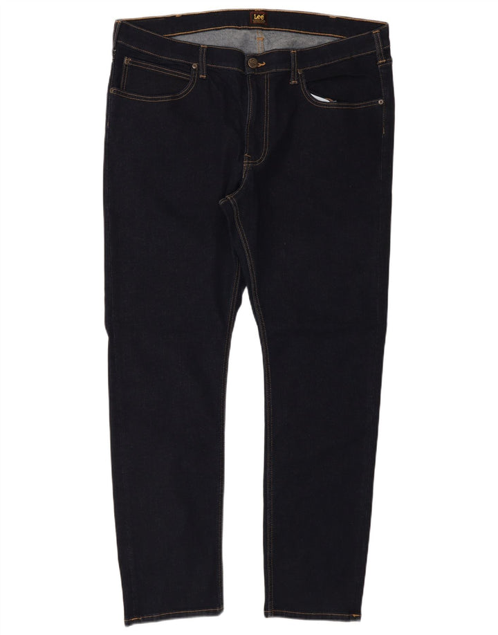 Lee Mens Luke Slim Jeans W40 L32 Navy Blue Cotton