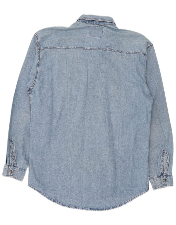 Carrera Chemise En Jean Bleu Moyen Coton Homme