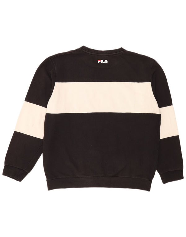 Ανδρικό γραφικό φούτερ Fila Jumper 2XL Μαύρο Colourblock Βαμβακερό