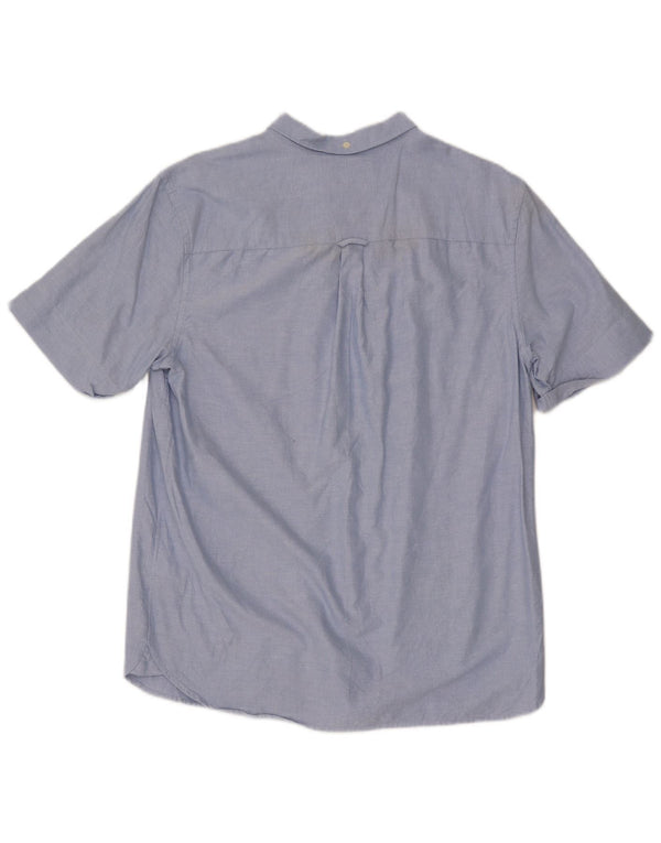 Lyle & Scott Camicia a maniche corte da uomo grande in cotone blu